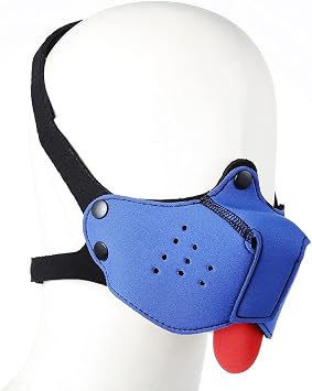 Neo Puppy Face Muzzle Kit Half Face Mask with Tongue Blue