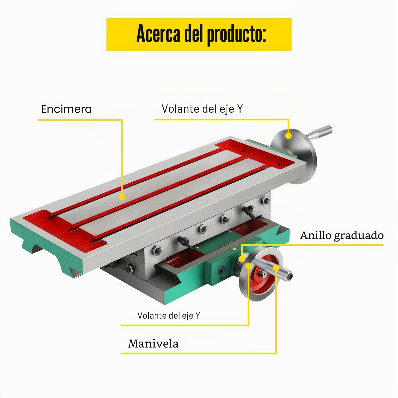 Mophorn Cruz Fresadora Compuesto 2 Ejes 4 Formas, Mesa de Trabajo Multifuncional 450X170mm 30KG, Mesa de Fresado Deslizante para Todos los Soportes de Perforación Fresadora de Banco