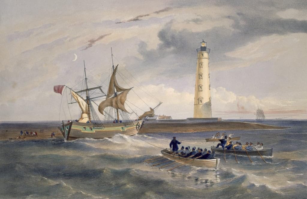 Cuadro sobre lienzo el faro del cabo Quersoneso de William Simpson para hogar 60x90cm 5