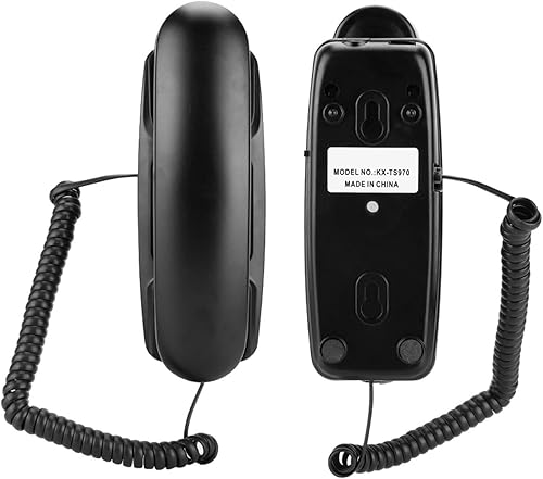 Miniatura 4 de Teléfono de pared retro, teléfono fijo con cable con flash y silencio de llamadas, montaje en pared, sin identificación de llamadas, perfecto para