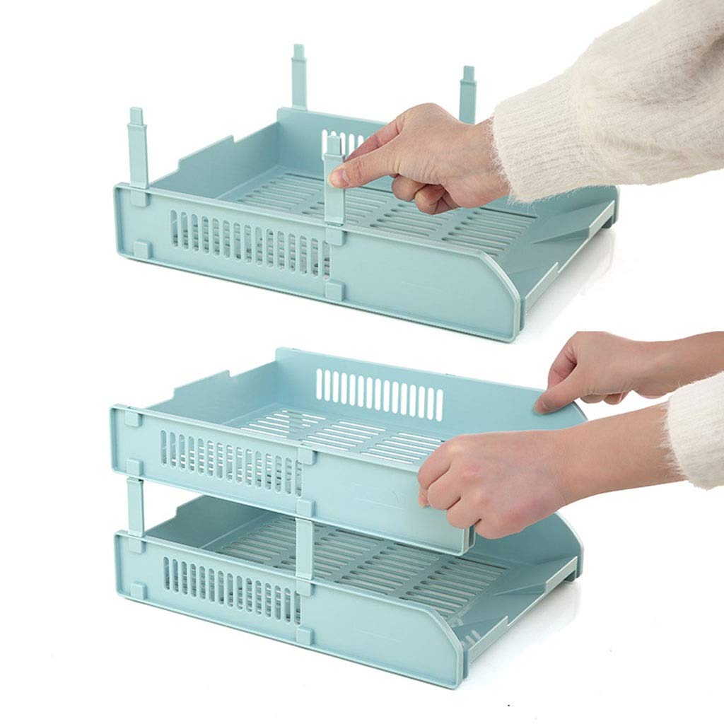 Portadocumenti da scrivania, Supporto for Documenti Multistrato, Cestino portaoggetti Multifunzionale, Materiale for Ufficio, Supporto for A4, Vassoio Portadocumenti Semplice(L)