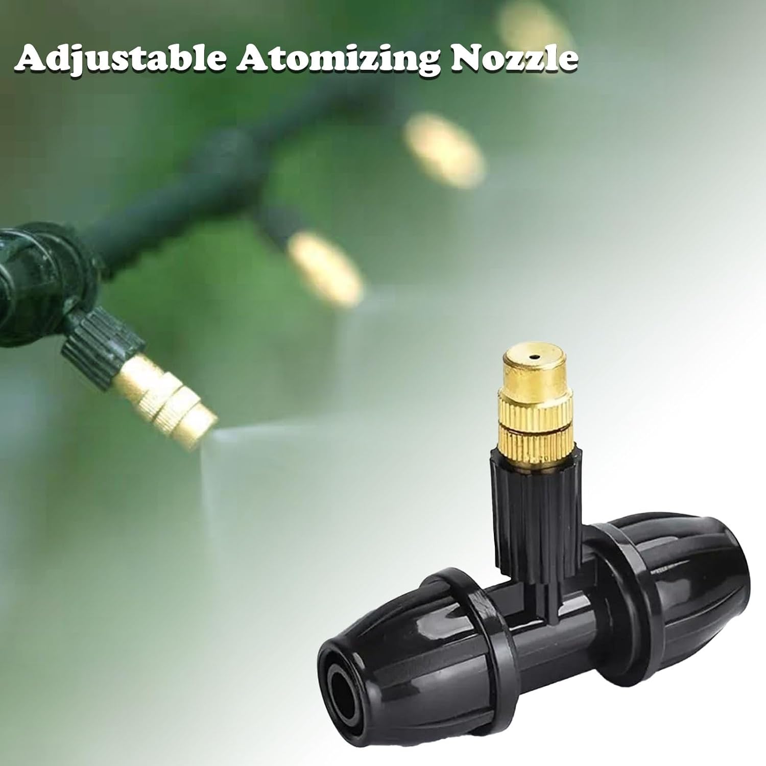 5pcs Misting Nozzles, Automatic Plant Watering System Kit - Adjustable Atomizing Nozzle for Gardening, Spray Dust Reduction Household Plants