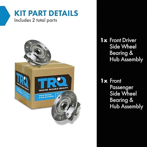 Vista 703 de TRQ Juego de 2 rodamientos y bujes de rueda trasera izquierda y derecha compatible con Ford Expedition 2007-2010 Lincoln Navigator 2007-2010