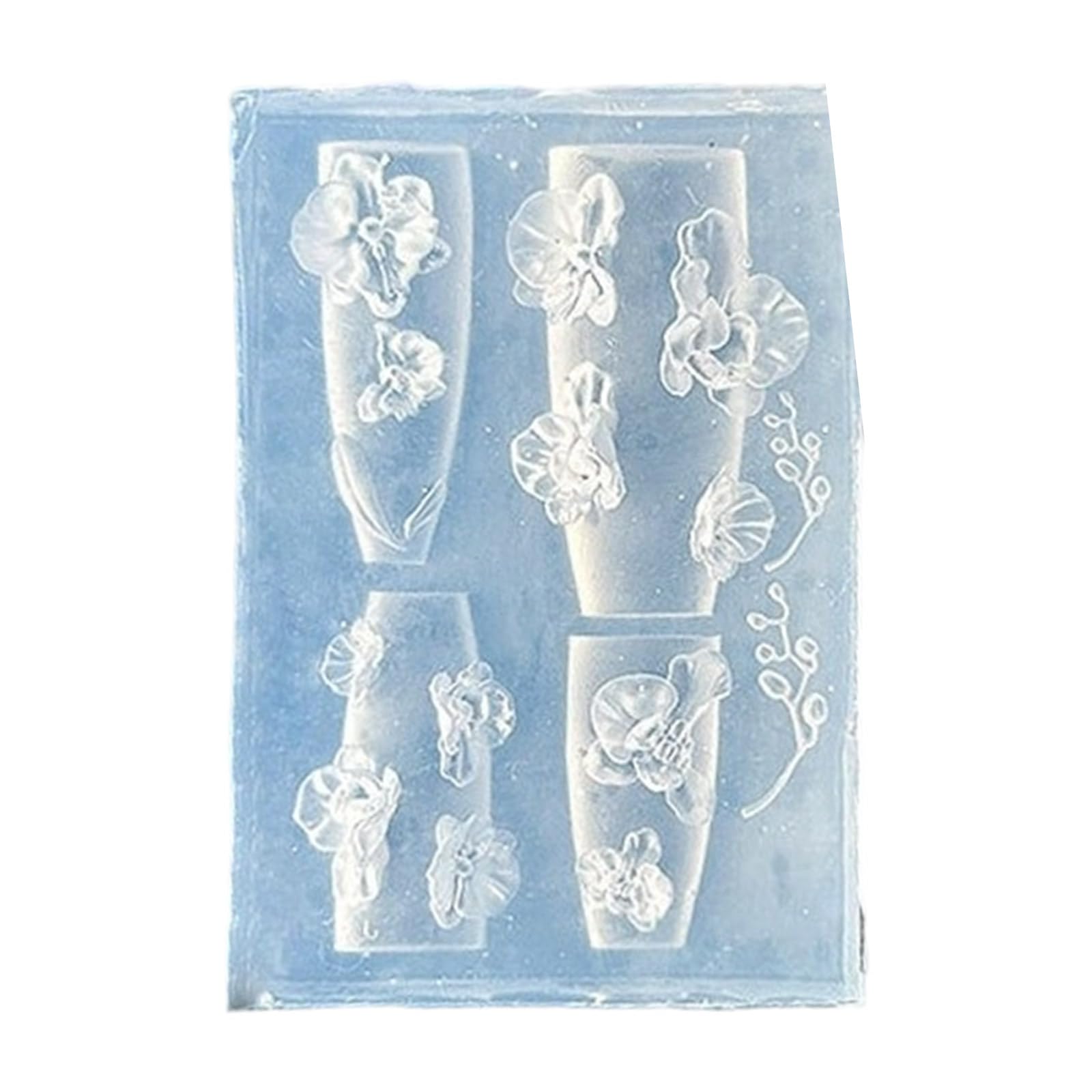 Haodream Silicone Nails Stamp Mold Crystal Epoxy Carving Elegant Embellishments Jewelry Making Tools Art