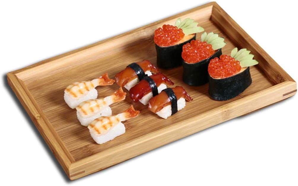 料理 寿司ボート 寿司ツール 長方形 竹茶トレイ 寿司 刺身 木材手作りシンプル 食器食器 船盛