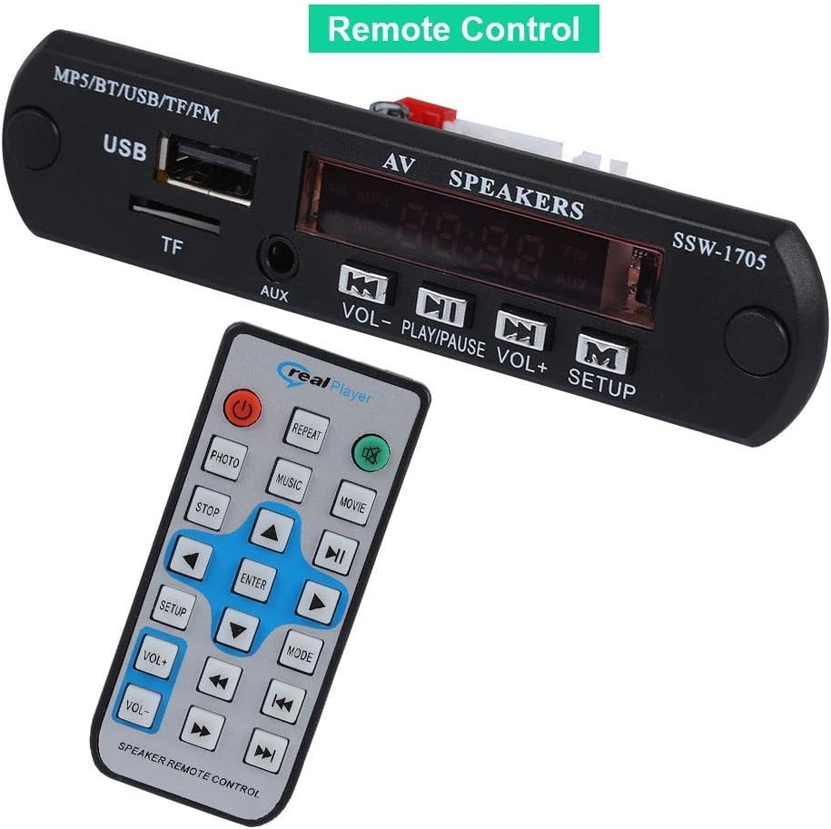 MP5 Player 1280 * 720 HD MP5 Player Stereo Bluetooth Audio Player with Remote Control Support FM AUX Input