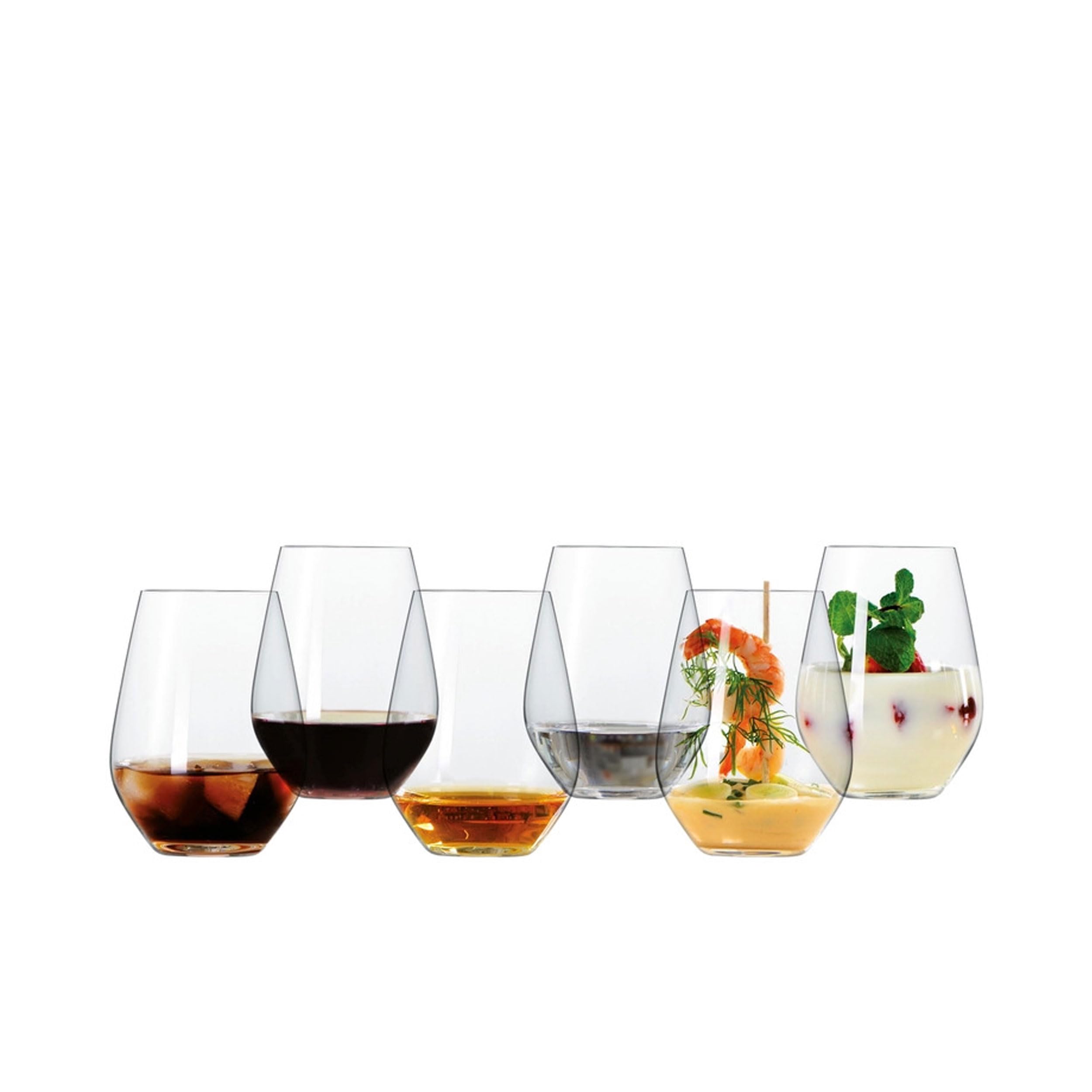 Spiegelau 6-częściowy zestaw uniwersalnych kubków, szklanki do napojów bezalkoholowych, szkło kryształowe, 460 ml, Authentis, 4800291, przezroczyste