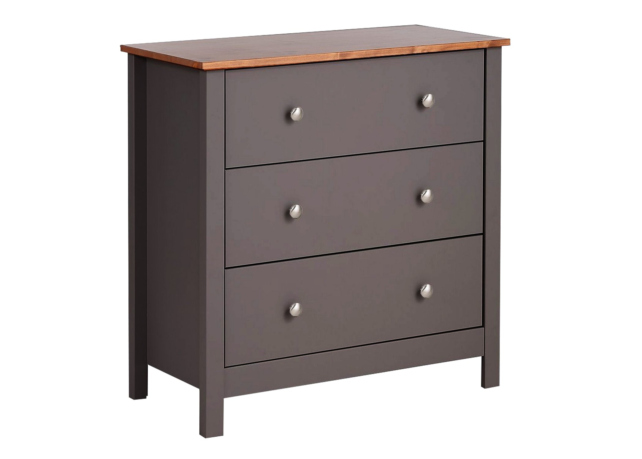 APRODZ Mango Wood Cordoba Chest of 3 Drawers Storage Cabinet for Living Room Wooden Sideboard Dark Grey Finish, Standard (cd-15.3)-image-32