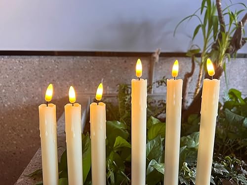 Miniatura 2 de Velas LED sin llama, funciona con pilas, con temporizador automático, vela eléctrica falsa para ventana parpadeante como cera real, vela flotante