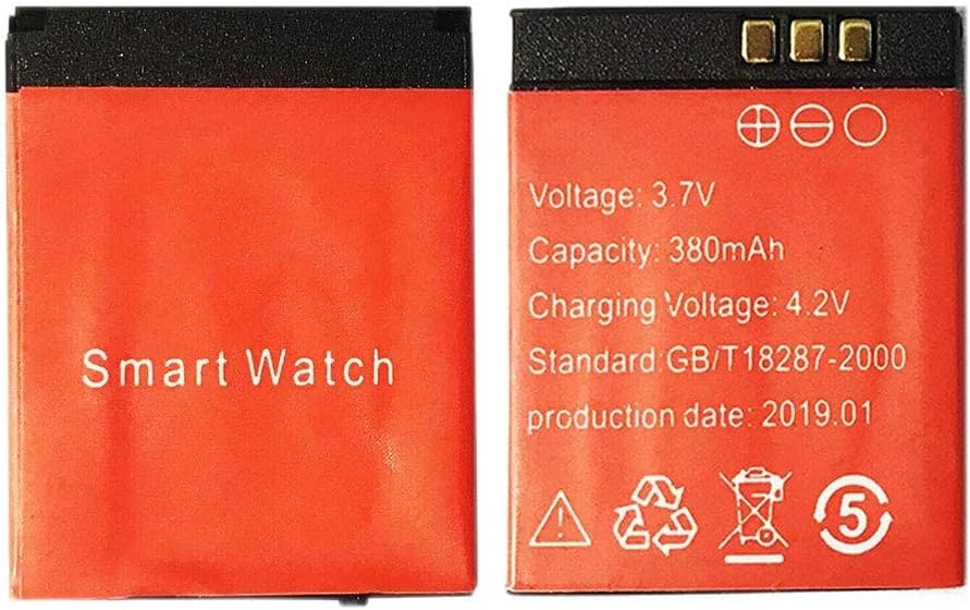 380 mAh/420 mAh high Smart Watch Battery for DZ09/A1/GT08/Q60 Watch LQ-S1/AB-S1/RYX-NX9/ and Other Universal Batteries (380mAh)