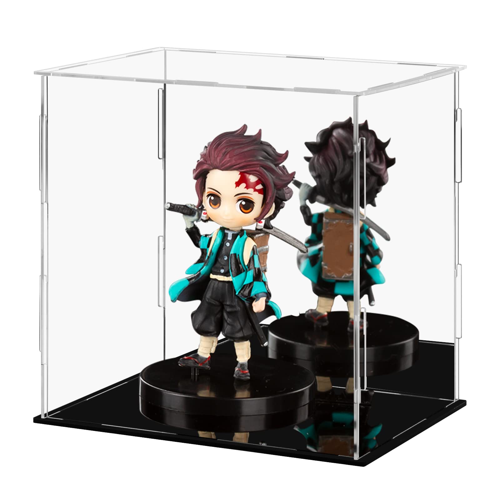 Vetrina Acrilica Con Specchio - 20x20x25 Cm, Scatola Trasparente Per Collezioni E Action Figure