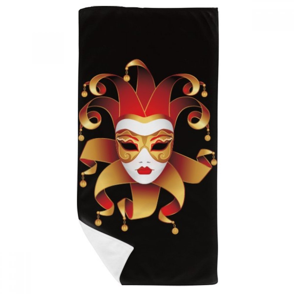 Serviette de bain Carnaval de Venise 35x70 cm au fini doux et imprimé artistique