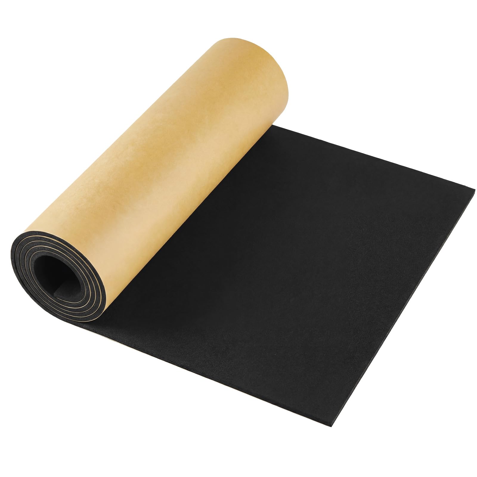 1 Pc 78 x 24 x 1/8 Inch Closed Cell Rubber Foam, Marine Foam Roll, Black