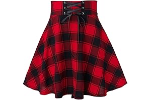 Gothic Plaid Mini Skirts for Women 2024: Inspired Christmas Outfits