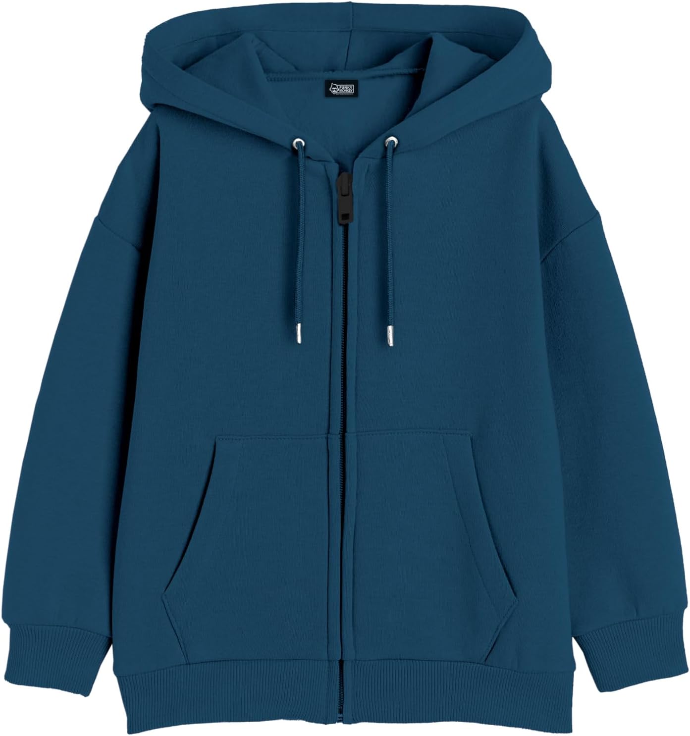 FUNKY MONKEY Unisex 300 GSM Fleece Zipper Hoodies for Boys and Girls