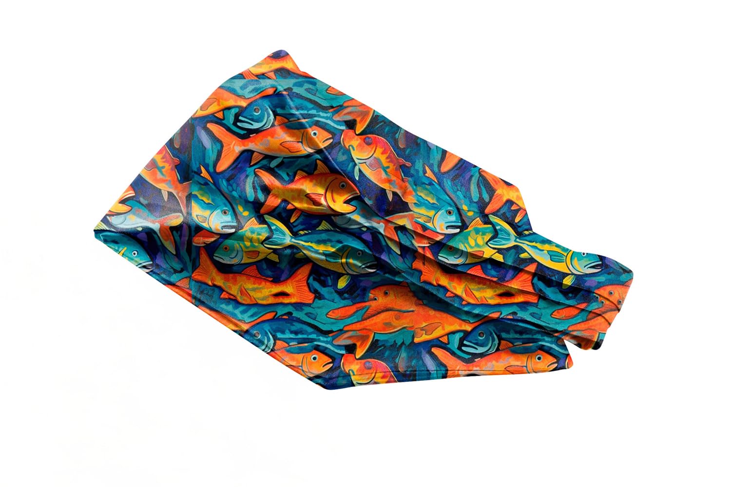 Fish Printed Ascot for Men - Scarf Neckwear for Men with Matching Pocket Square-image-17