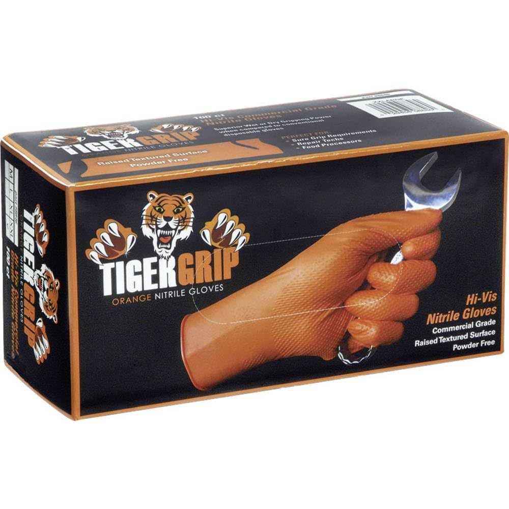 Kunzer Tiger Grip XXL 90 gants jetables en nitrile Taille (gants) : XXL EN 374, EN 455
