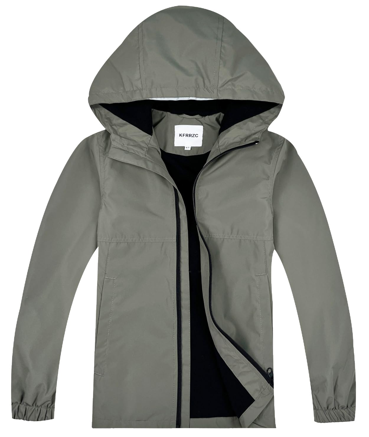 Boys Girls Waterproof Hooded Jackets Fleece Lined Rain Jackets
