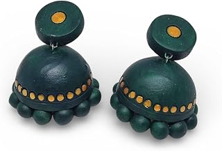 Handcrafted Terracotta Jhumka Earrings for Women | Lightweight Ethnic Earrings | Traditional Handmade Jewelry | Festive & ... Price In India