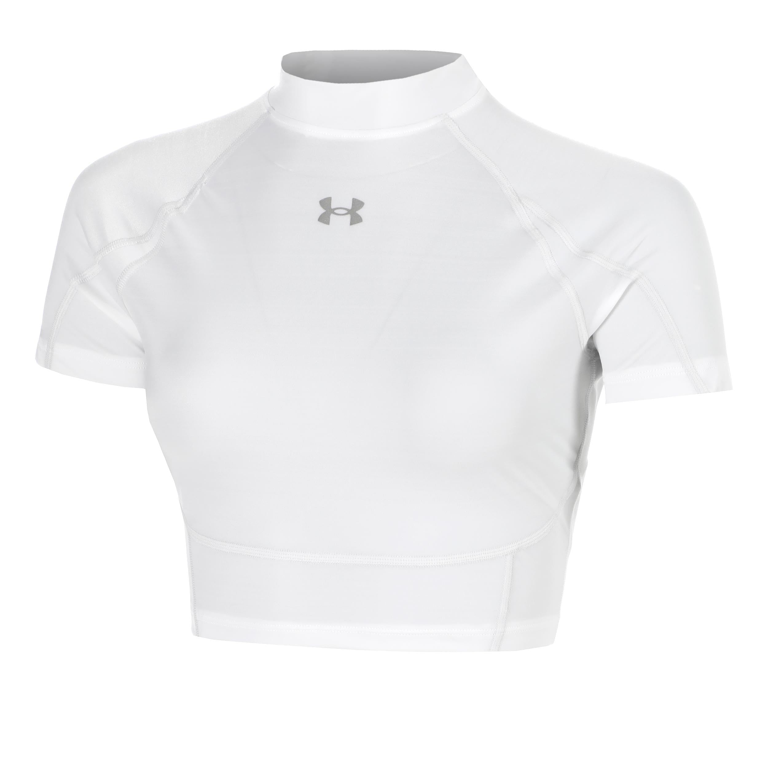 Under Armour HeatGear Elite Crop T-Shirt damski biały