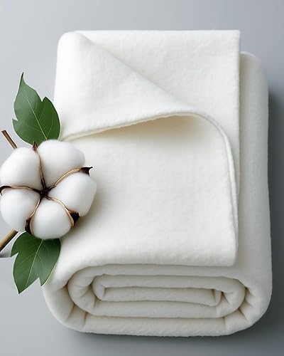 Miniatura 4 de LUMANSUO Manta de Relleno de Algodón Natural para Acolchado de 200GSM (152,4x152,4cm)