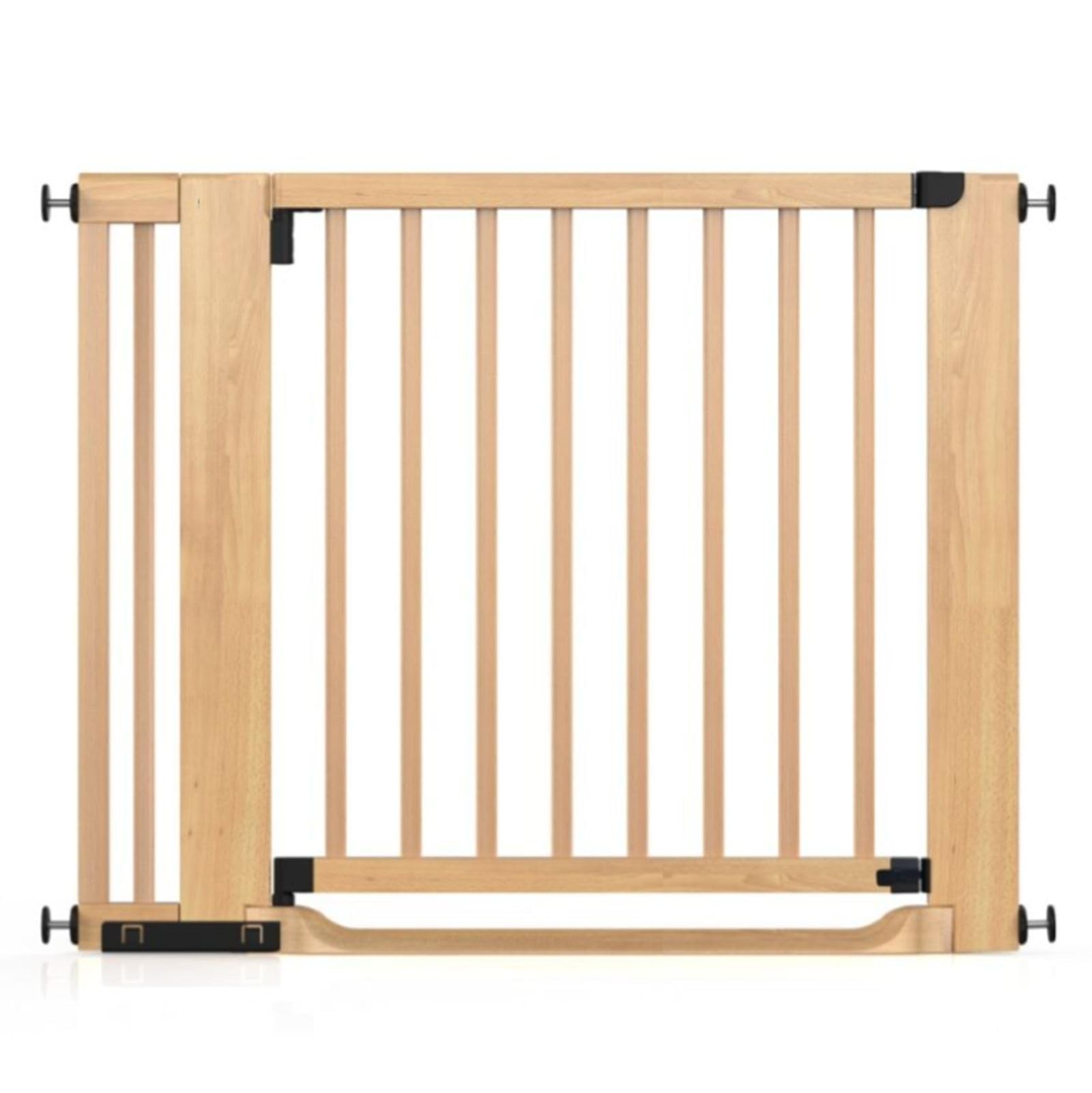 Safetots Natural Wood Wooden Heritage Flat Step Gate, Natural, 97Cm - 105Cm, Pressure Fit