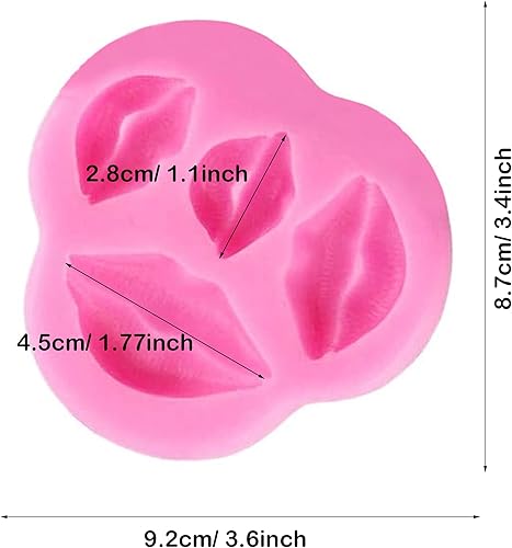 Miniatura 5 de Woohome 14 moldes de silicona con temática de maquillaje, 5 moldes de lápiz labial para fondant para dulces, moldes 3D para pastel de fondant para
