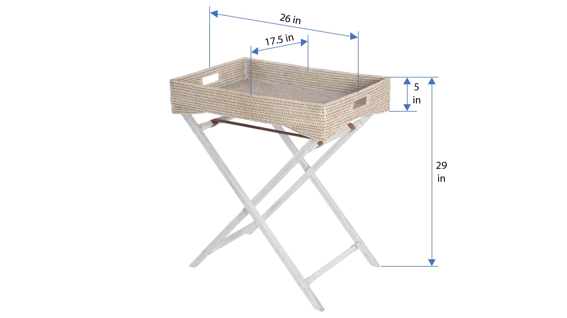 Amazon.co.jp: KOUBOO La Jolla ラタンバトラートレイ 折りたたみ
