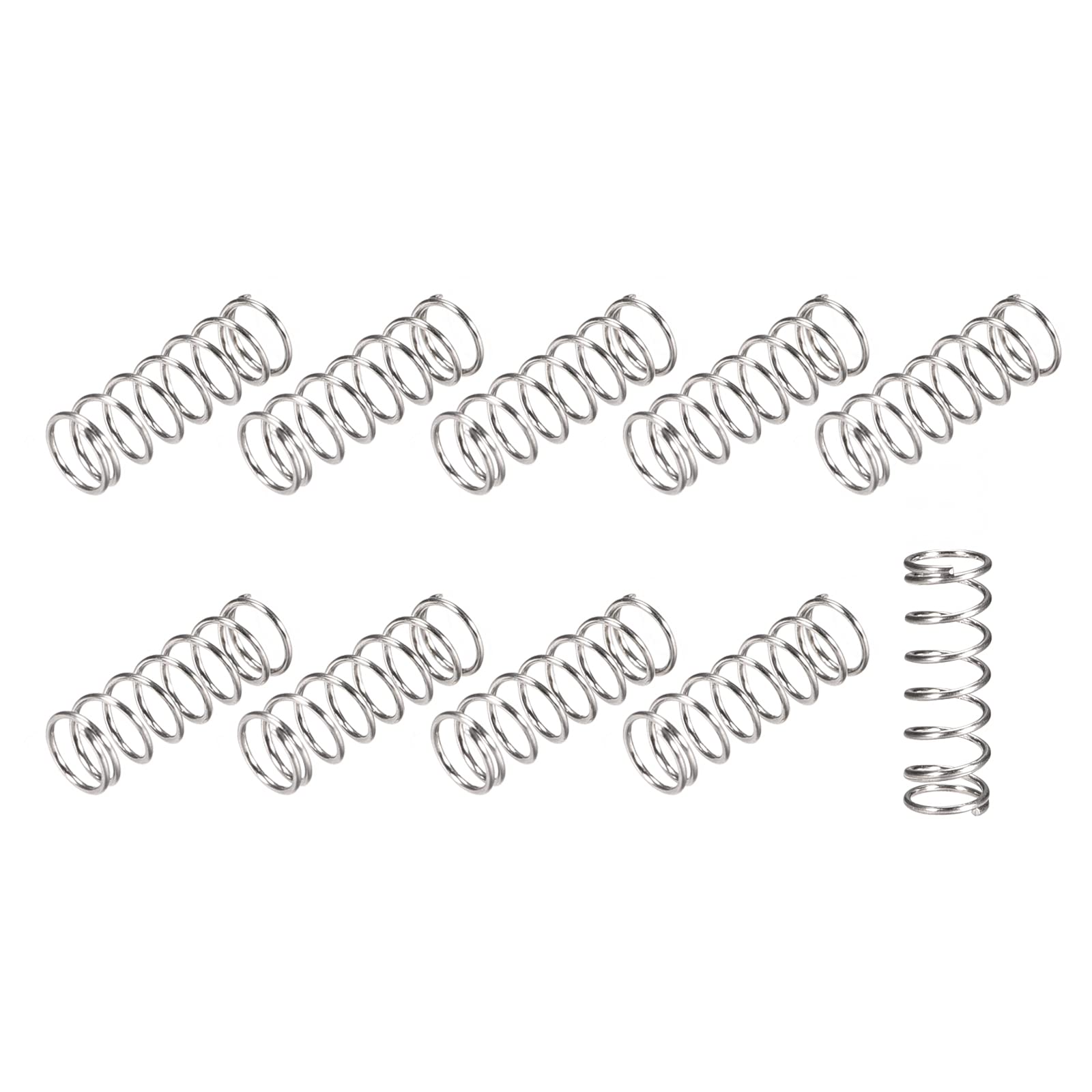 METALLIXITY Compression Springs (0.5x7mm OD,15mm Free Length) 20Pcs, 304 Stainless Steel Extension Spring - for Shop Home Repairs, DIY Projects, Silver Tone — Amazon image 12
