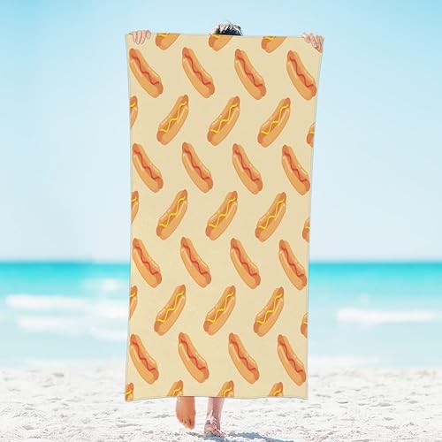 Toalla de playa para perros calientes para adultos y niños, toalla de piscina ligera de microfibra de secado rápido, absorbente, sin arena, 31 x 61