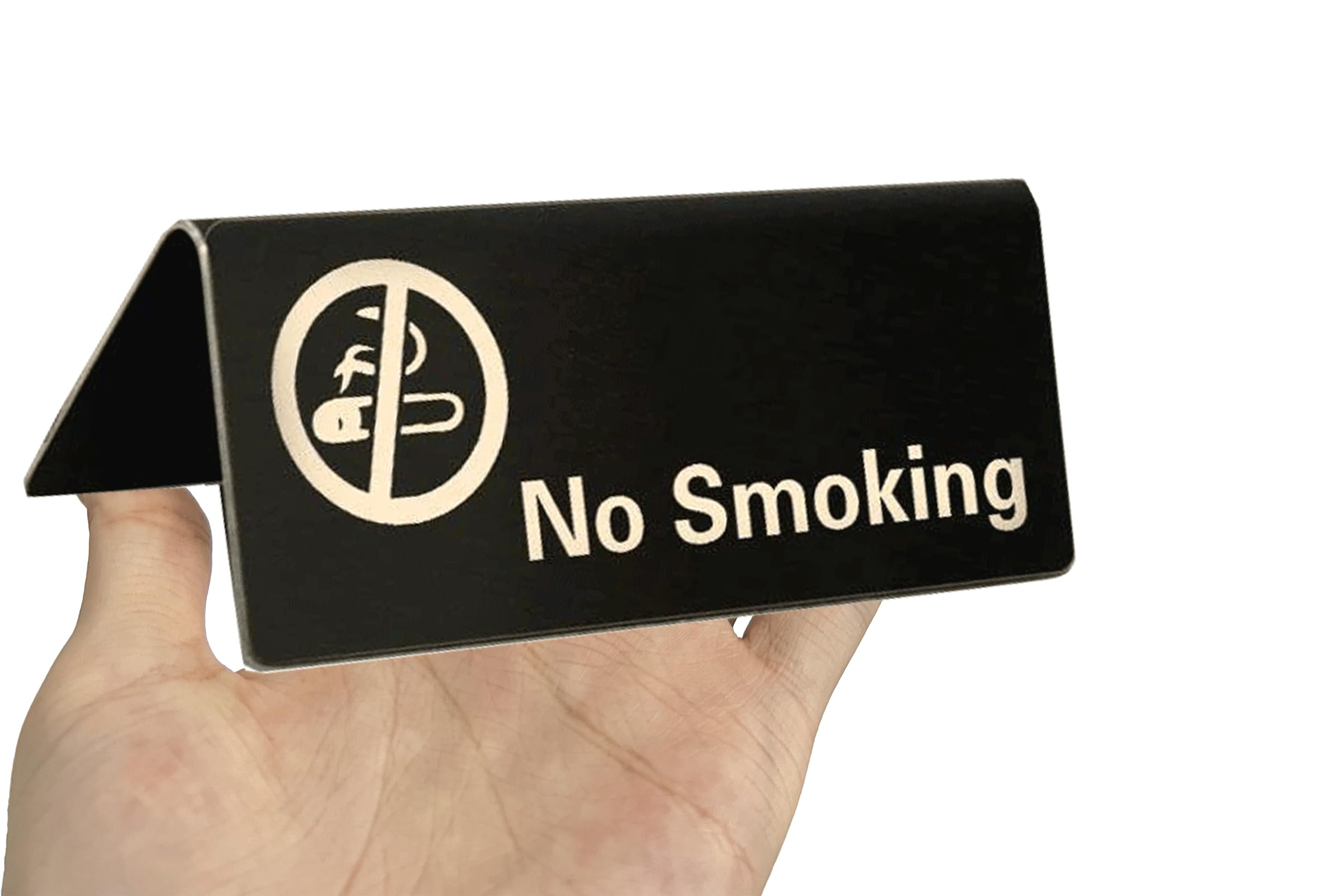 5 Stück Rauchverbot Schilder Acryl - Doppelseitige Tischkarten 5x5x5cm