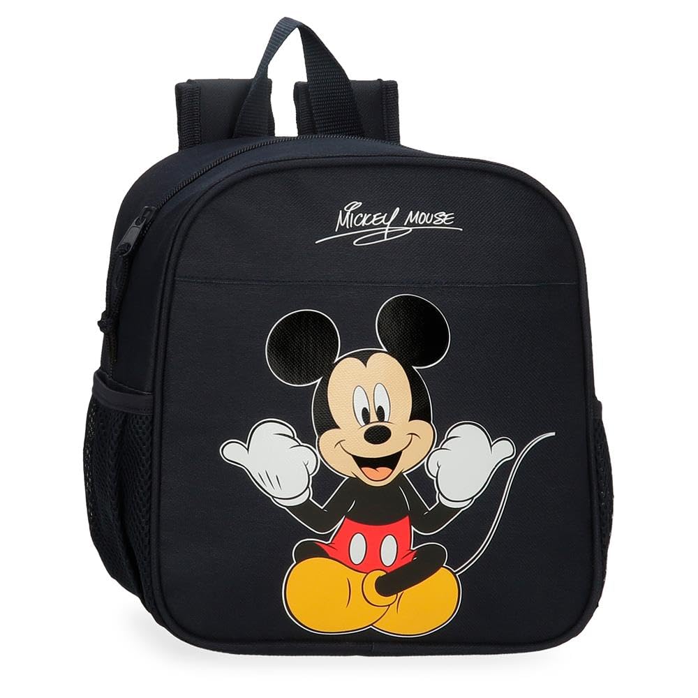 Disney Joumma Mickey Cheerful Mochila Preescolar Negro 21x25x10 cms Poliéster 5,25L