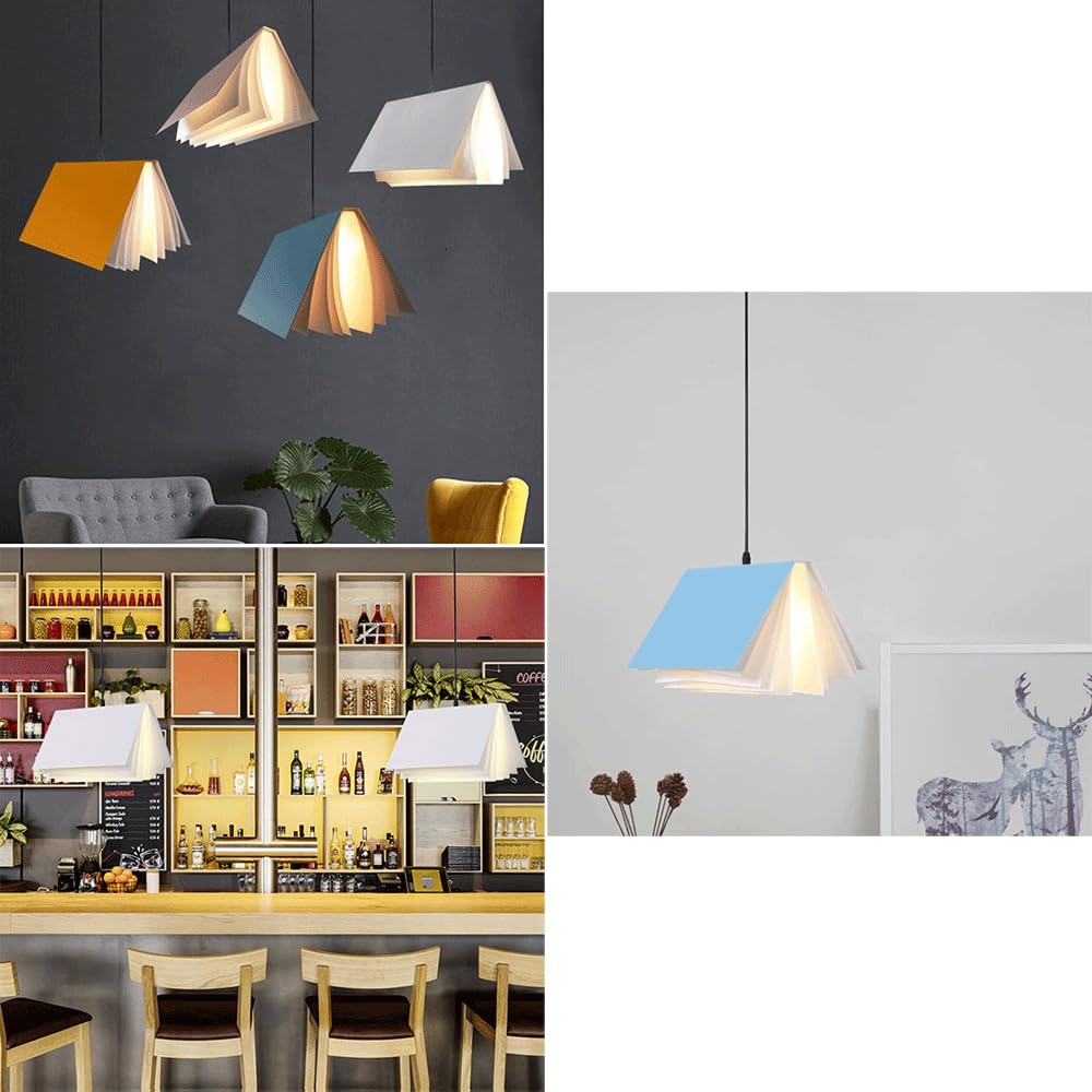 RCIDOS Lámpara Colgante Creativa De Libro Lámpara De Suspensión Vintage Elegante Luces Colgantes Europeas De Macarrón Accesorio De Iluminación De Techo Bohemio Elegante para Restaurante Salón Bar