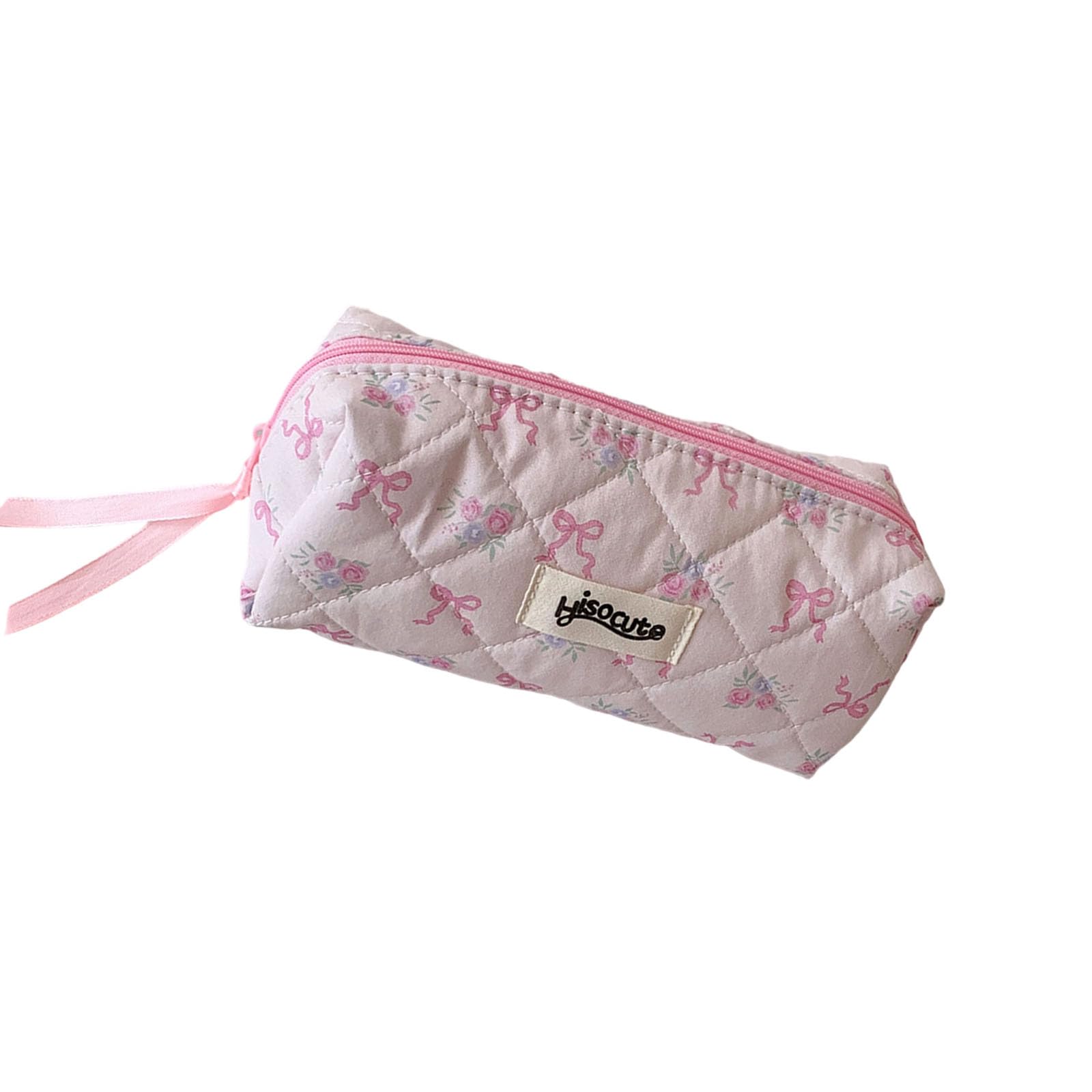 Bottone Pencil Pouches Pen Bag Simple Pencil Case Sweet Bows Bag Pen Pouches Aesthetic Case Back to School Supplies Aesthetic