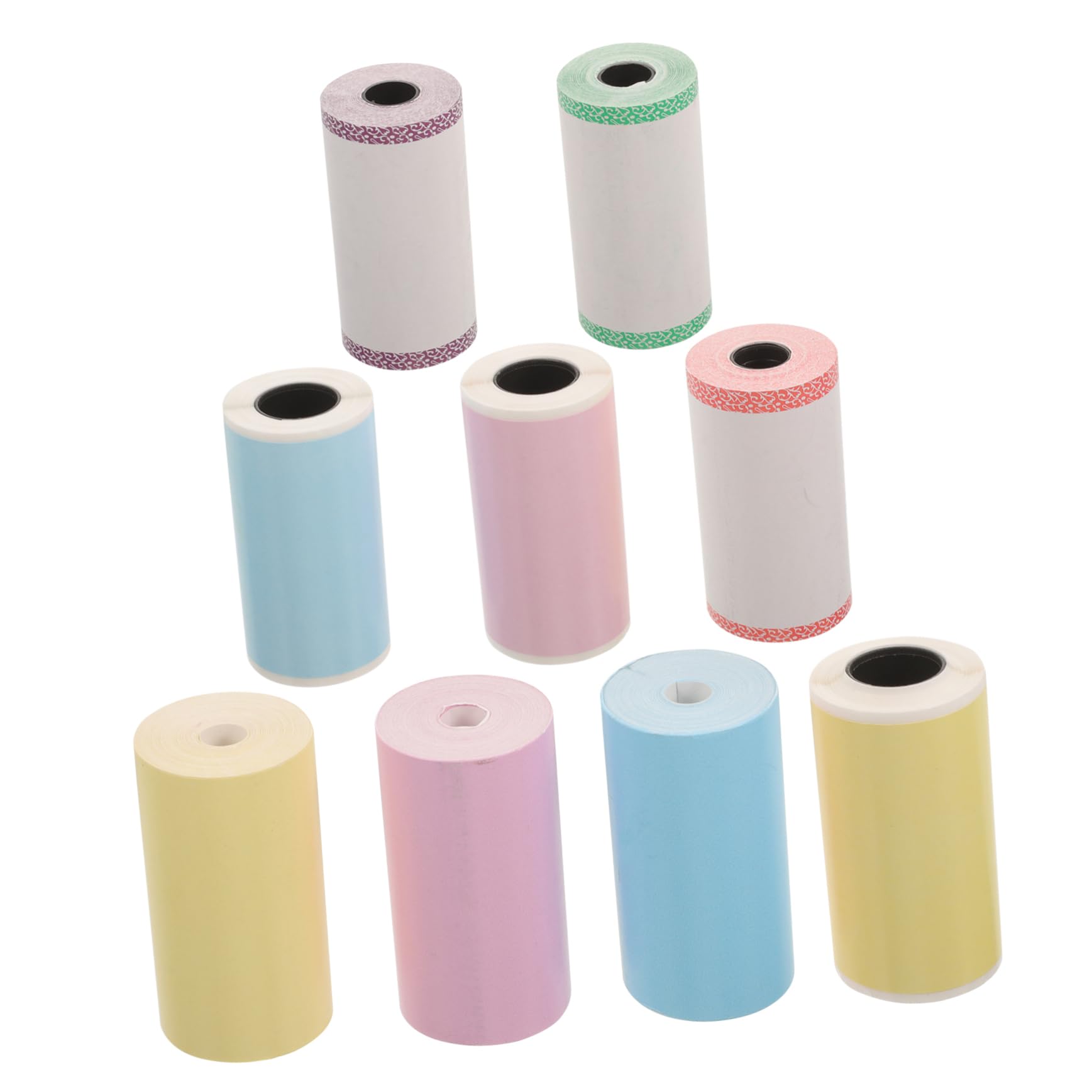Angoily 5 Set Etichette Termiche Autoadesive Colorate Per Mini Stampante Termica Adesivi Versatili Per Etichette Bottiglie E Organizzazione 9 * 5