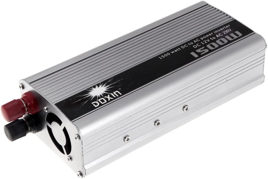 DOXIN 1500W DC 12V to AC 220V Portable Car Power Inverter Charger Converter Transformer - Powers up Notebook / Laptop, DVD Player, Digital Camera
