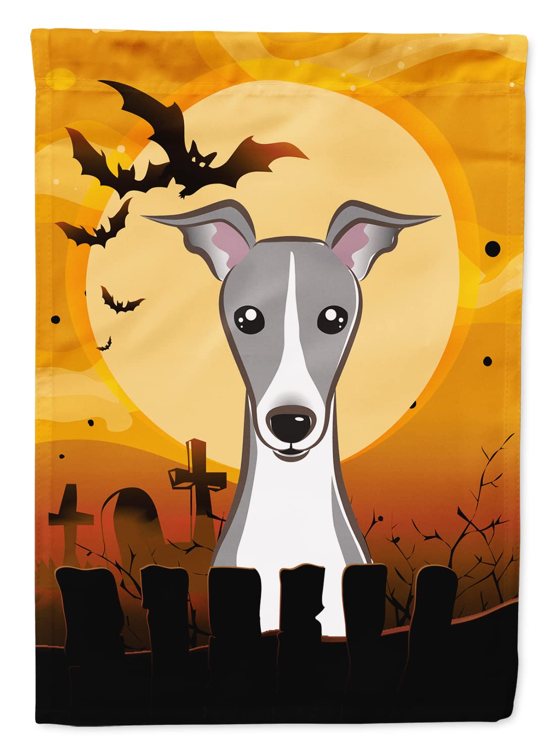 Drapeau Italian Greyhound Halloween grand format pour décoration extérieure durable