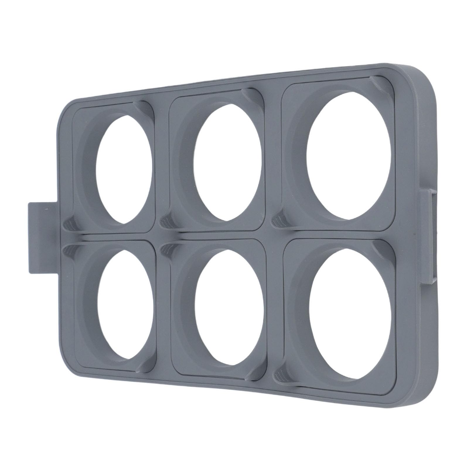 Set di Vassoi per Uova per Piastra Rotonda con 6 Anelli Rimovibili, per Pancake in Silicone Resistente Al Calore, Facile da Pulire, Cottura Versatile, 1 Vassoio per Anelli per Uova
