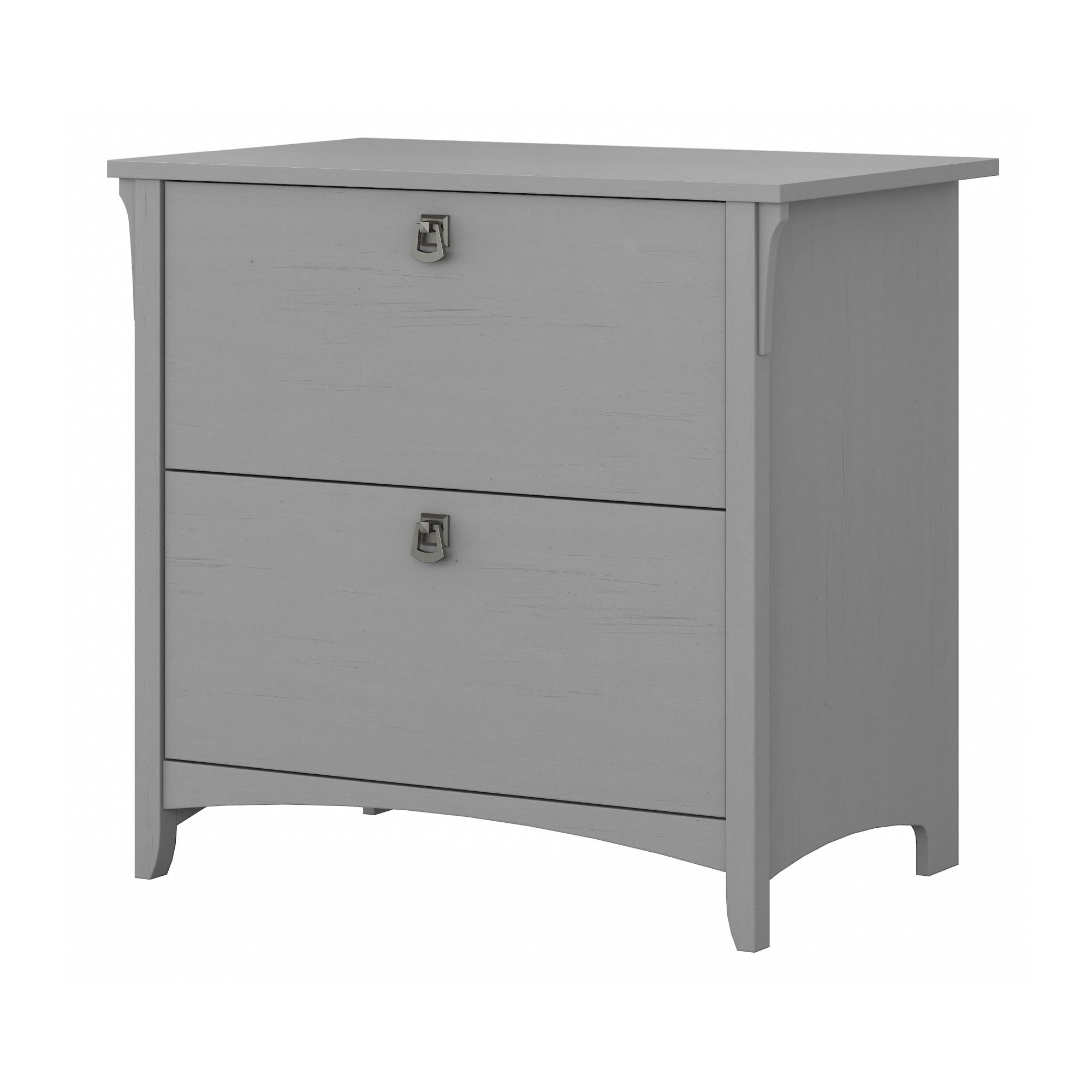 Bush Furniture Salinas 2 Drawer Lateral File Cabinet in Cape Cod Gray, Home Office Storage Solution, Organizer with Drawers for Workspace, Filing Unit