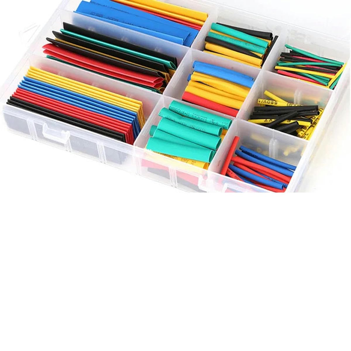 Kit de tubos termorretráctiles, tubo termorretráctil, paquete surtido, aislamiento diy para cables, envoltura retráctil, 328 Uds. En caja