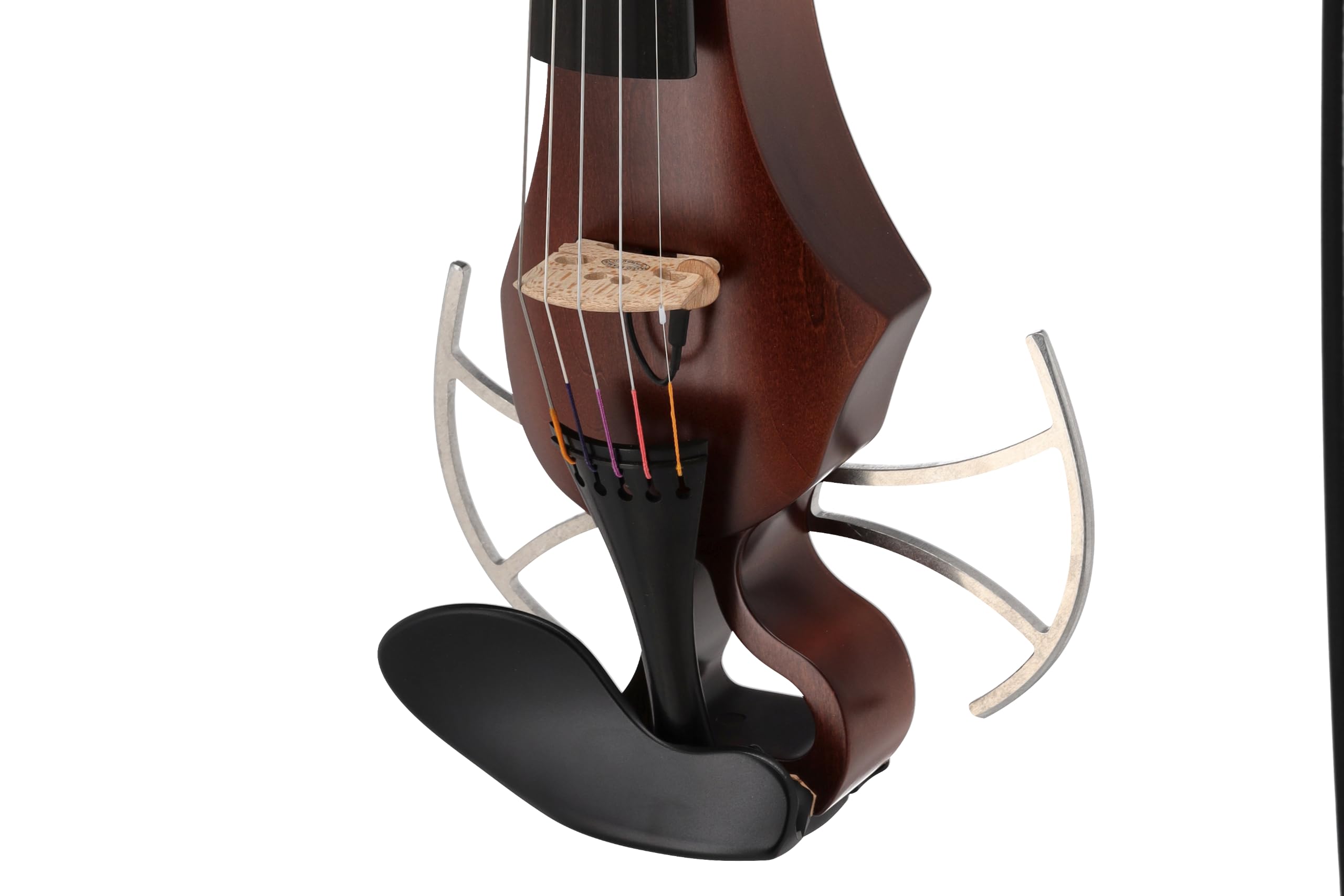 Violino elettrico GEWA, violino elettronico, Novita 3.0 rosso-marrone con adattatore per poggiaspalla, 5 corde
