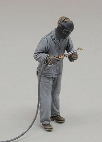 1/35 Mecánico Reparaciones Antiguas Woker Stand Resina Figura Modelo Kit Sin Ensamblar Sin Pintar