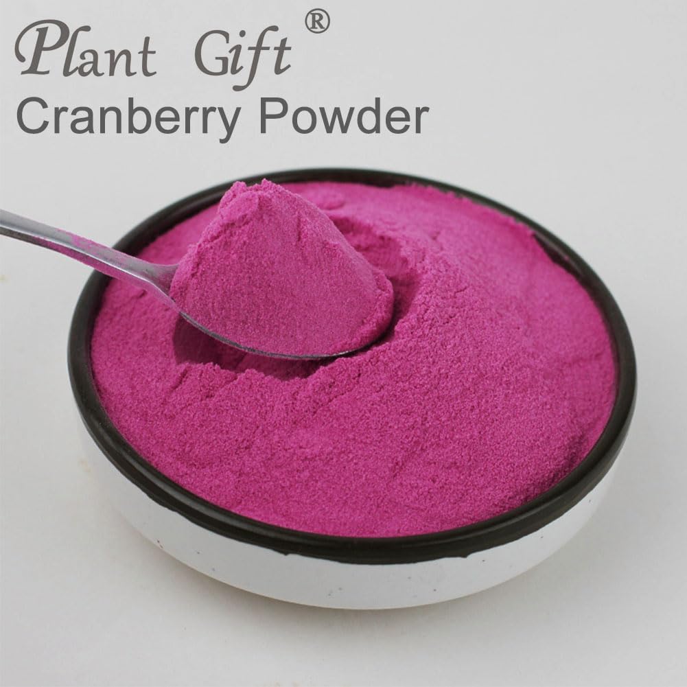 100% Natural Pure Cranberry Powder 100g/3.52oz 蔓越莓粉 polvo de arándanos puros para batidos, batidos, panadería y bebidas, | sin conservantes, liofilizado, sin azúcar añadido