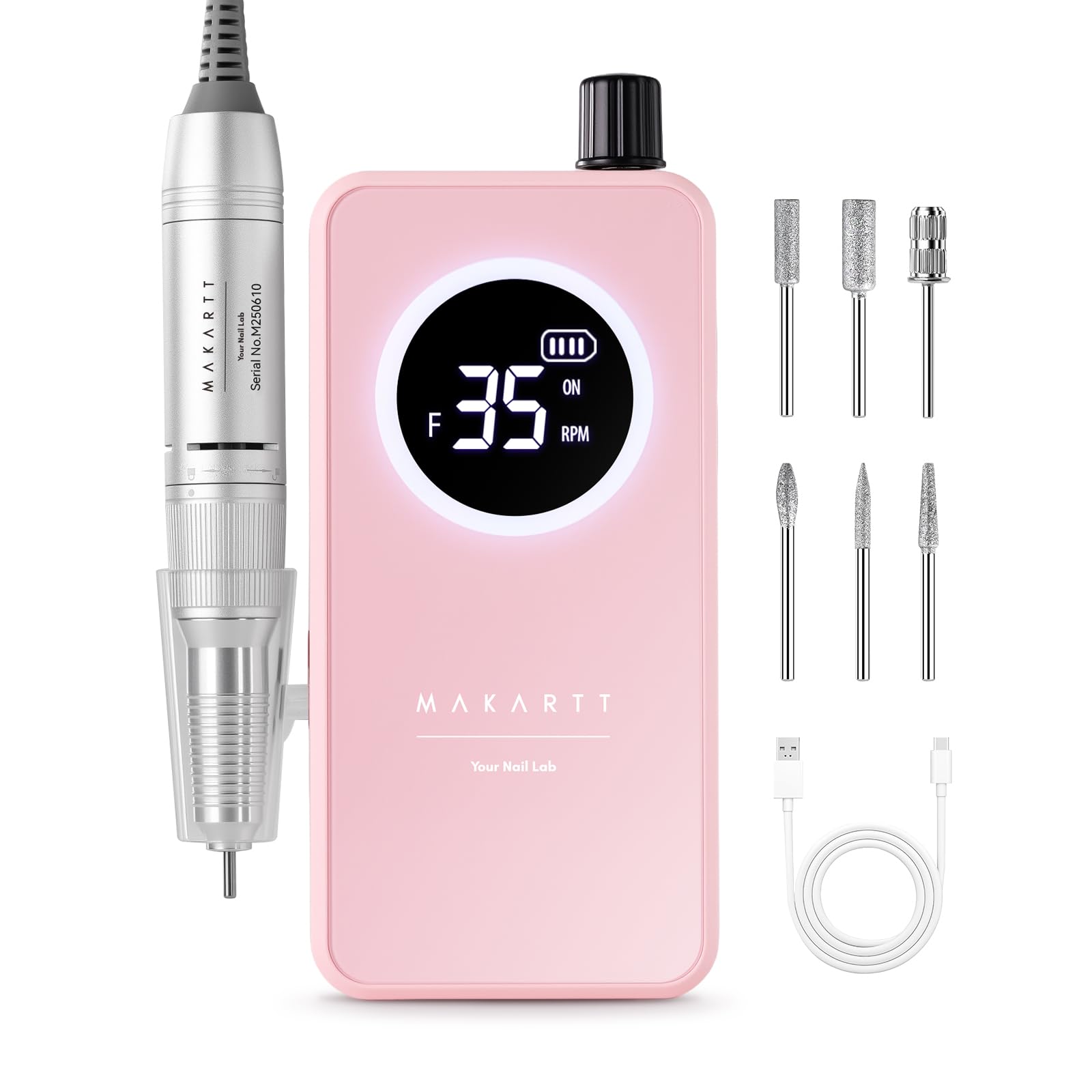 Makartt Nagelfräser Aufsätze Bits - Safety Tungsten Carbide Cuticle Nail Drill Nagelfräser Bits Under Nail Cleaner Dead Skin Nail Prepare 3/32'' Electric Nail File fräser Bits für Gelnägel, 3XF