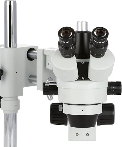 Miniatura 6 de AmScope SM-4T-80S-M Microscopio Digital Profesional Trinocular Estéreo Zoom, WH10x Oculares, Aumento 7X-45X, Objetivo de Zoom 0.7X-4.5X, Anillo de