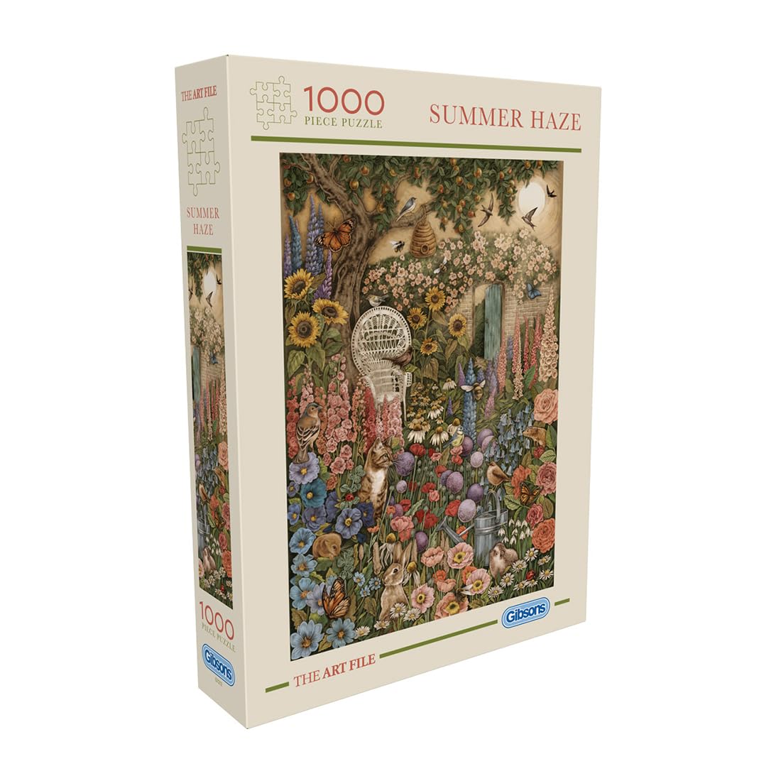 Gibsons Summer Haze 1000 Piece Jigsaw Puzzle for Adults – Challenging Nature Scene – The Art File Collection – Premium Sustainable Puzzle Made from 100% Recycled Board – Great Gift