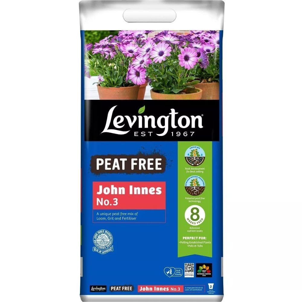 Levington Peat Free John Innes No3 Compost - 10L