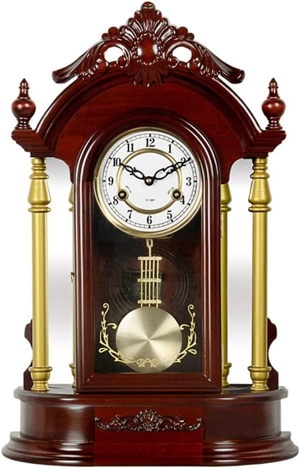 WDSD Living Room EuropeanStyle Desk Clock Solid Wood