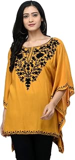 SAAKAA Women's Rayon White Kaftan Top Price In India