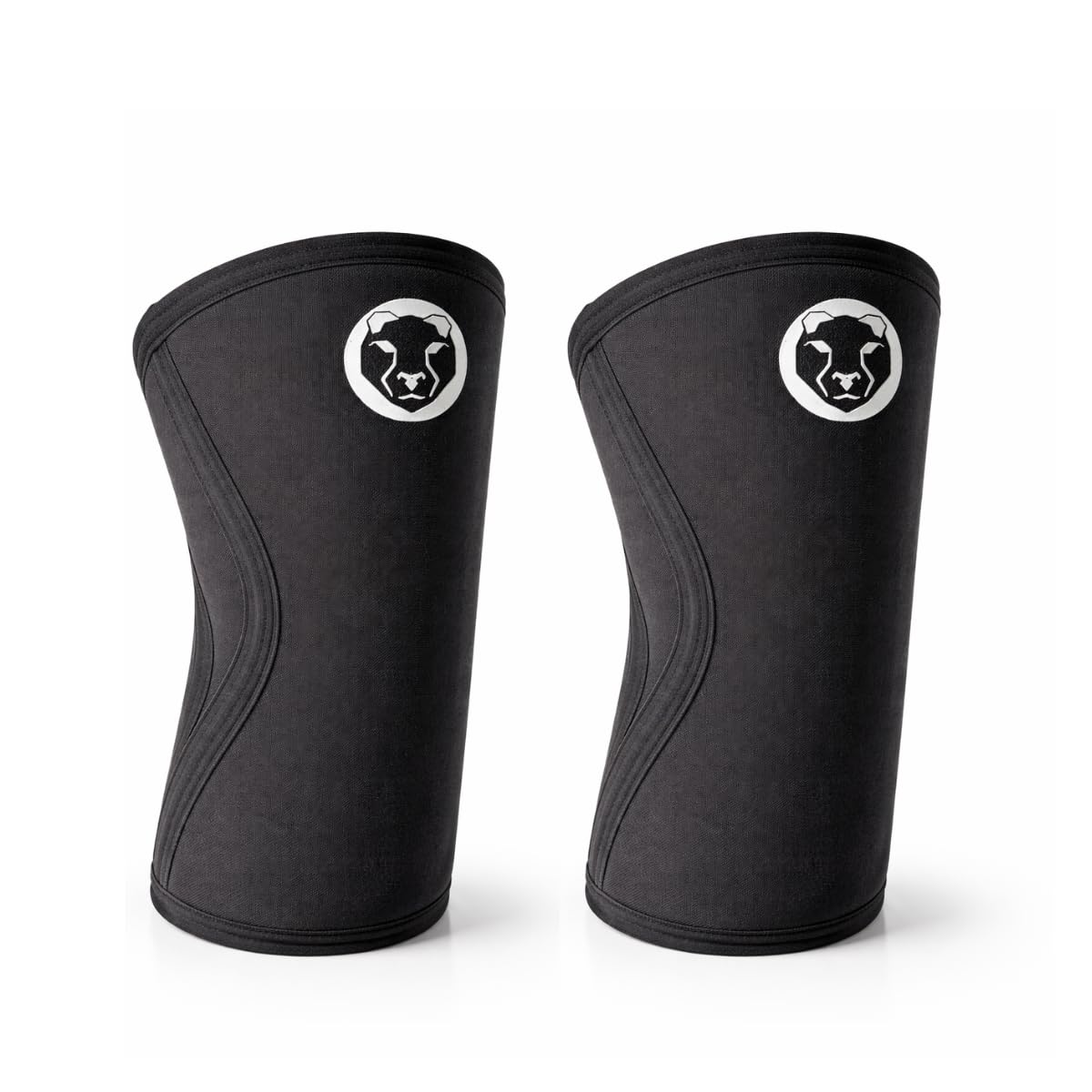 Mammal Strength V3 Knee Sleeves for Weightlifting - Neoprene Knee Compression Support Wrap for Weight Lifting, Cross Fit, Powerlifting, Olympic Lifting, Gym Training (5mm Black, L)